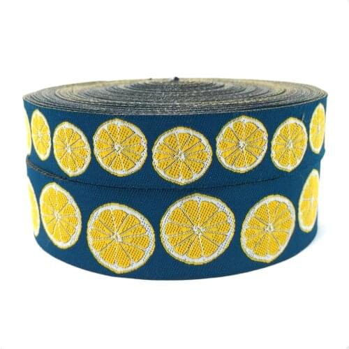 2016 NEW 7/8" 22MM AND 5/8" 16MM 10Yard/SETS 100% polyester single face Woven Jacquard RIBBON lovely orange flower KTZD16011904