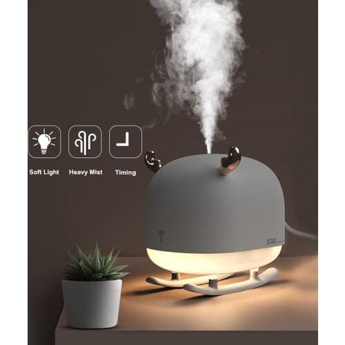 260ML Sleigh Deer Ultrasonic Air Humidifier Aroma Essential Oil Diffuser for Home Car USB Fogger Mist Maker with LED Night Lamp