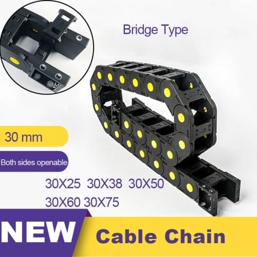 30x25/38/50/60/75 Nylon Mochine Towline Plastic Cable Chain Drag Chain 30*25/38/50/60/75 For Machine Tools