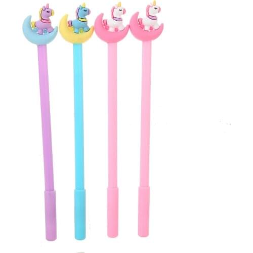36 pcs/lot Cartoon Moon Unicorn Gel Pen Cute 0.5 mm black ink Signature Pen School Office writing Supplies Promotional Gift