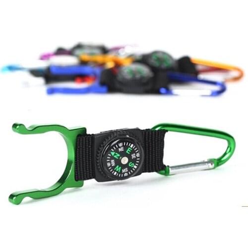 5pcs tool accessory outdoor Camping Climbing Hiking Mini Carabiner Keychain Compass bottle hanger buckle