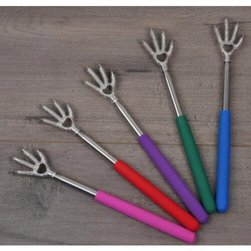 500PCS Convenient Claw Telescopic Ultimate Stainless Steel Back Scratcher extendible From 22 to 59cm SN1462