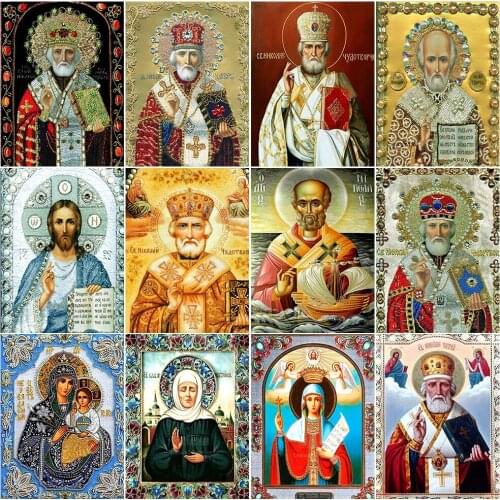 New 5D DIY Diamond Painting Cross Stitch Full Square Diamond Embroidery Picture Religion Icon 5d Mosaic Home Decoration Gift 223