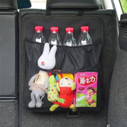 Car Organizer Trunk Back Seat Storage Bag Universal Mesh Net Pocket Stowing Tidying Automobile Backseat Auto Accessories