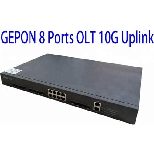 Manufacturer Pricing GEPON 8 Ports OLT 10G Uplink Optical Line Terminal Layer 3 Switching 4K VLAN, QinQ Spanning Tree AC power