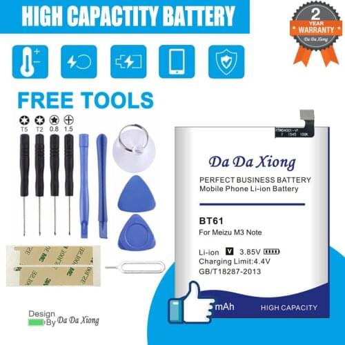 Da Da Xiong BT61 Replacement New Battery for Meizu M3 Note L681H L-version Baterij Bateria Batterie Cell Mobile Phone Batteries