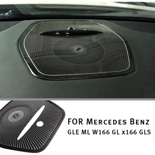 Car Stereo Cover Auto Trim Interior For Mercedes Benz GLE ML W166 GL X166 GLS Car Styling Car Loudspeaper Deco Car Audio Sticker