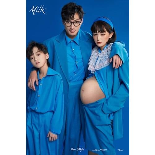 Photography pregnant womens clothing 2021 new fashion small fresh studio parent-child clothing family photo clothing shooting c