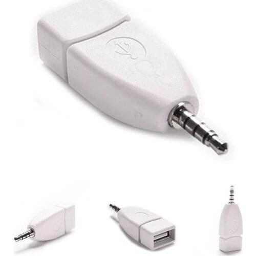 Hot Sale Converter Adapter USB 2.0 Female to 3.5mm Male AUX Audio Durable Car Plug Jack