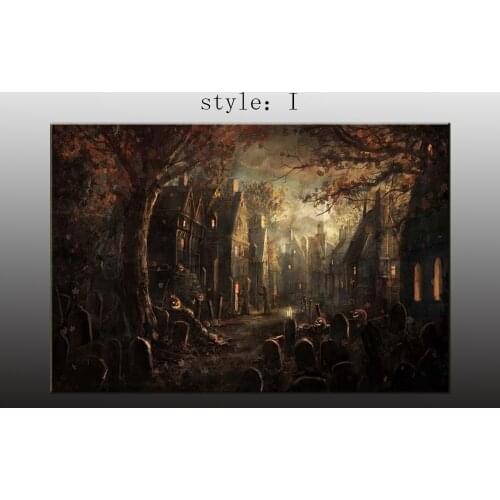 Halloween party Pumpkin Home Artwork Wall Decor Oil Painting Printed on Canvas Living Room Bedroom Home Decoration