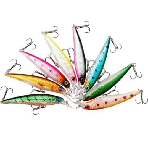 HiUmi 1Pc Floating Minnow Fishing Lure Laser Hard Artificial Bait 3D Eyes 11cm 13.4g Fishing Wobblers Crankbait Minnows