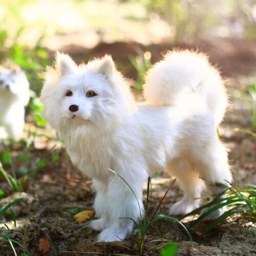 ZILIN Simulated Samoyed Dog Lovely Dog Toy Adorable Children Dog Toy GF Gift 27*10*23 cm