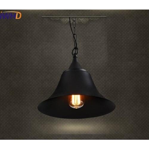 IWHD Iron Retro Vintage Industrial Pendant Lights Style Loft Pendant Lamp Bedroom Kitchen light Fixtures Home Lighting
