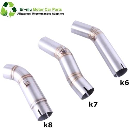 K7 GSXR 600 750 GSXR700 GSXR750 Motorcycle Exhaust Muffler Middle Link Pipe Full System Slip On For Suzuki GSX R600 R700 R750 K7