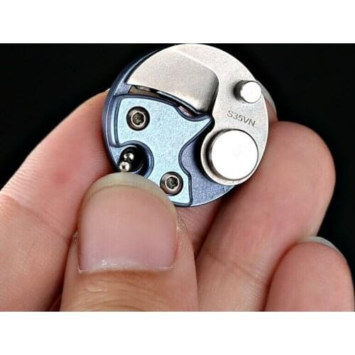 Mini titanium alloy key chain knife sharp folding coin knife carry with you