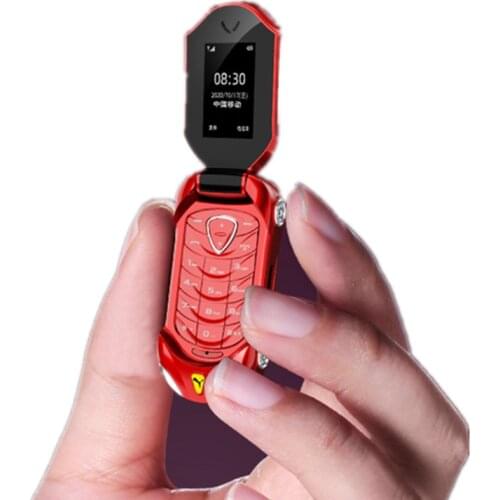 Ulcool F18 Mini Flip Mobile Phone 1.08" Single Sim Smallest clamshell CellPhone Wireless Bluetooth Dialer Handsfree Earphone