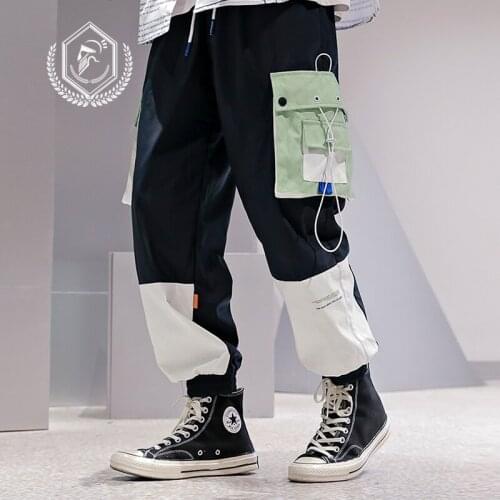 Men Loose Safari Style Harem Jogger Pants Fashion Pockets Ankle-Length Hip Hop Pants