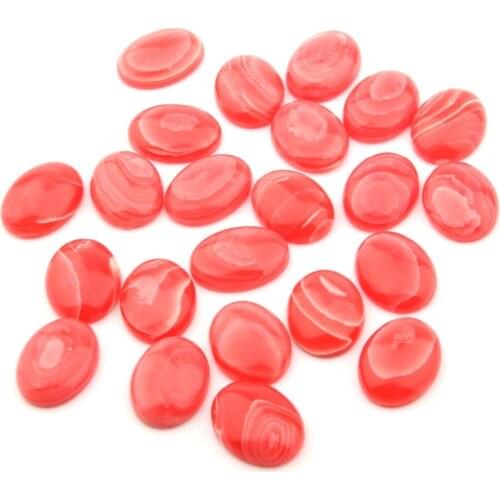 Natural Stone Watermelon Red Stone Cabochon Flat Back Oval No Hole Loose Beads For jewelry making DIY Ring Necklace accessories