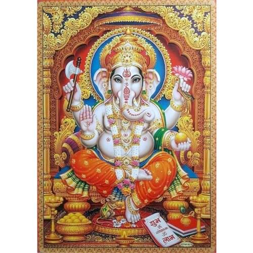 Region Ganesha DIY Embroidery 11CT Cross Stitch Kits Needlework Craft Set Cotton Thread Printed Canvas Home Decoration Sale