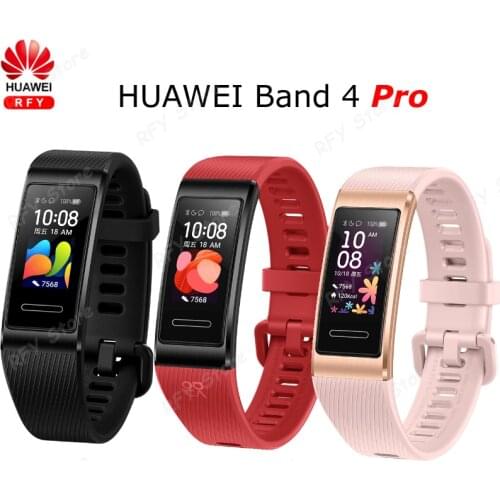 Original Huawei Band 4 Pro Smart Band GPS Amoled 0.95' Waterproof Metal Swim Heart Rate Sensor Touchscreen Sleep Bracelet