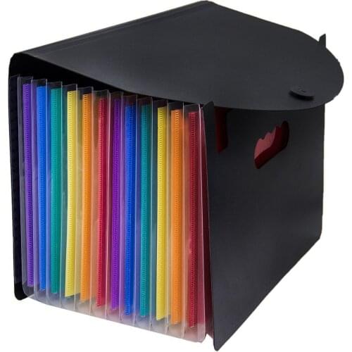 Hot sale 12 Pocket Expanding Files Folder/ A4 Expandable File organizer/ Portable Accordion File Folder/ High Capacity Multico