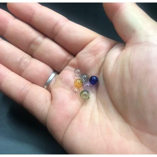 15-200pcs 6mm Mix Color hollow glass ball with one hole glass globe vial pendant jewelry findings glass bottle locket accessory