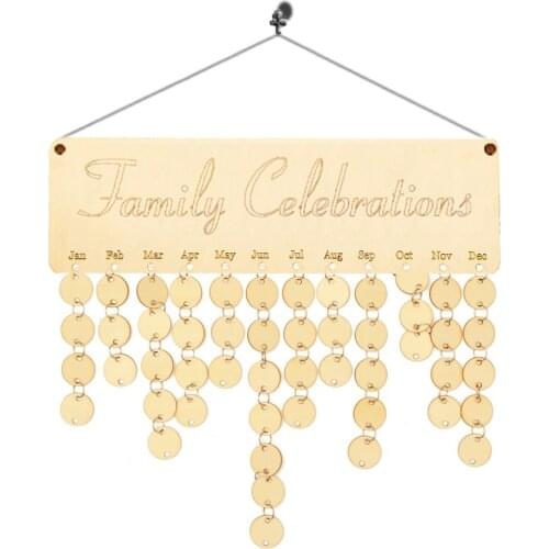 Family Celebration Calendar Board Family Birthday Plaque Family Celebration Anniversary Reminder Sign Gift for Grandma