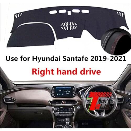TAIJS Factory Calssic Protective Leather Car Dashboard Cover For Hyundai Santafe 2019 2020 2021 Right hand drive