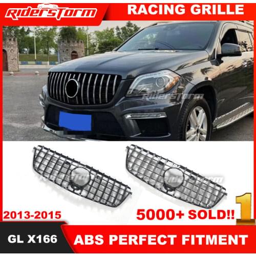GL Class GT Grill Vertical Style For Mercedes Benz X166 SUV Auto 2013-2015 GL350 GL400 GL500 Facelift grille