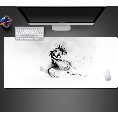 Domineering Black And White Dragon Super Hot Natural Rubber Washed Mouse Pad Blood Computer Game Accessories Keyboard Large Mats