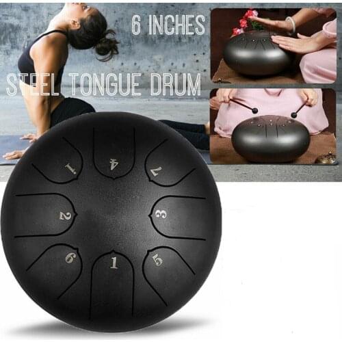 6 Inch Mini Drum Lotus Flower Hand Pan Drum 8 Tone Steel Tongue Drum for Yoga Meditation Beginner Music Lovers Ethereal Drum