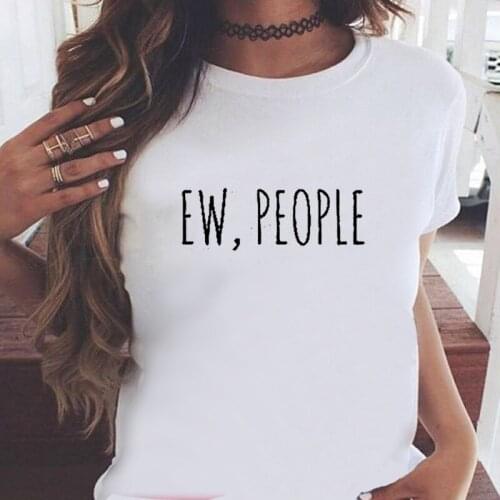 People Letters T-shirt Womem Summer 2021 Plus Size Fashion Top Retro Short Sleeve O-Neck Tee Harajuku Clothes XXL