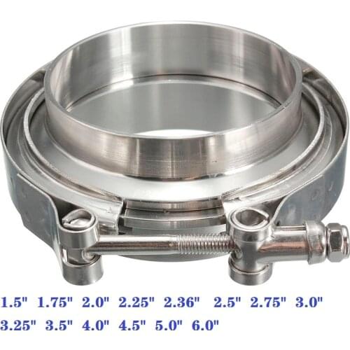 ZUCZUG 1.5-6.0" tubor exhaust V band clamp with male and female flange Design for exhaust pipe clamp stainless steel 304