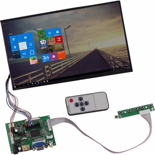 10.1 HD LCD Display Screen High Resolution Monitor Remote Control Driver Board 2AV HDMI VGA For Lattepanda,Raspberry Pi