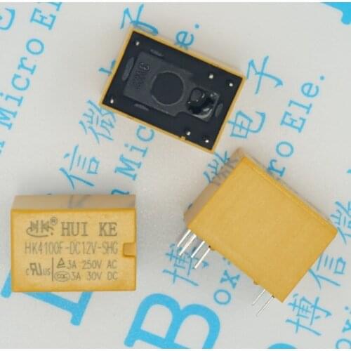 10pcs HK4100F-DC12V-SHG 12VDC 3A 250VAC 6pin Signal relay PCB Type 6 feet HK4100F-DC12V 3A 250 VAC New and original