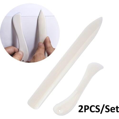 2pcs/set Paper Creaser Imitation Bone Folder Creasing Edge Leather Scoring Tools For DIY Scrapbooking Homemade Craft 2019