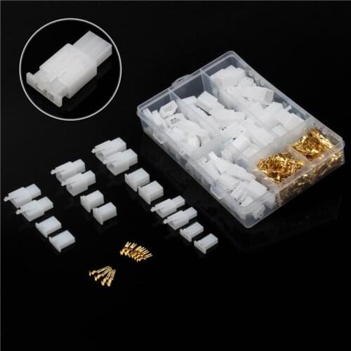 380 PCS White Nylon Male/Female Terminals Set Automobile 2.54mm Jumper Pin Housing Connectors Kit With Box