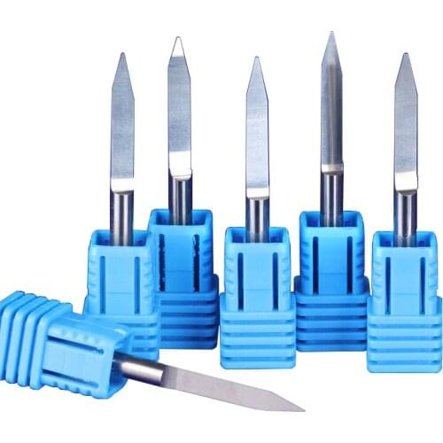 5Pcs 4mm V Shape Longer Cutter Carbide PCB Engraving Bits CNC Router Tool Choose size ZJD438 acrylic carving frezer
