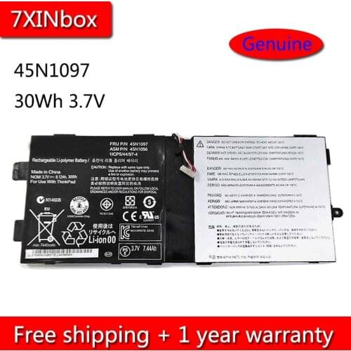 7XINbox 30Wh 3.7V Genuine 45N1097 45N1096 Laptop Battery For Lenovo ThinkPad Tablet 2 1ICP5/44/97-4 Series 8120mAh Batteria