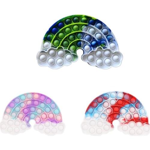 Reliever Anxiety Anti-Stress Children Adult Desktop Game Silicone Cloud Sensory Fidget Anti Anxiety Autism Toys Push