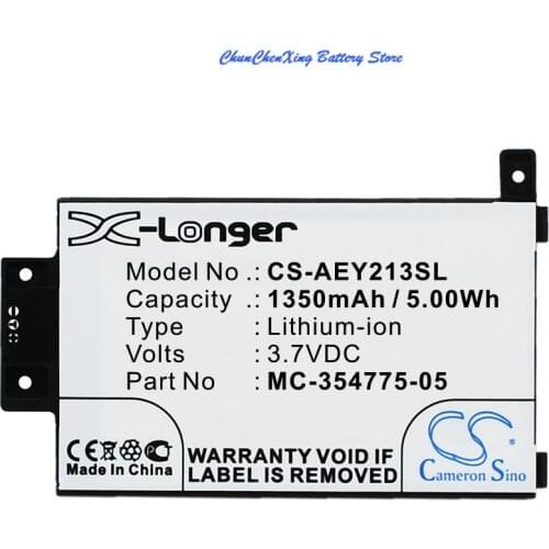 Cameron Sino 1350mAh Battery 58-000049, MC-354775-05, S13-R1-D for Amazon DP75SDI, Kindle Paperwhite 2013, Kindle Touch 6" 2013