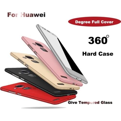 Case For Huawei Y6 prime 8P Y9 2018 P20 PRO 360 Degree Full Cover Give Tempered Glass Case For Huawei Honor 7C Shockproof Case