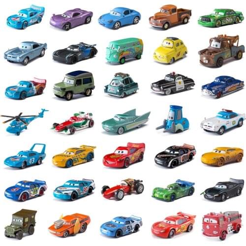 Children Car Disney Pixar Cars 3 Lightning McQueen Toys Jackson Storm The King Mater 1:55 Diecast Metal Alloy Model Car Kid Gift