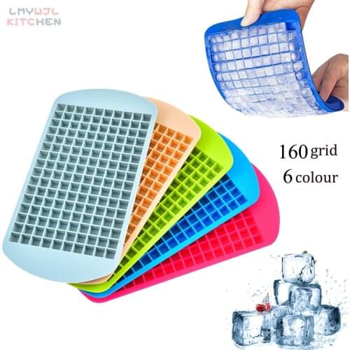 160 Holes Mini Ice Cube Mold 1X1cm Silicone Ice Cube Tray Home/Bar Ice Cube Maker DIY Square Ice Mold Kitchen Accessories