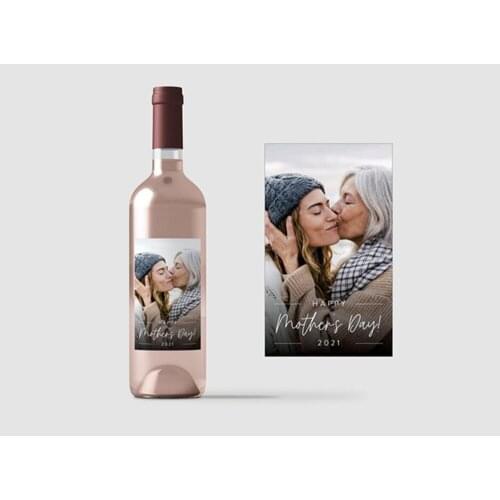 Customized Photo Mothers Day Wine Label, Personalized Wine Bottle Label, Mothers Day Wine Label, Special Wine Bottle Stickers