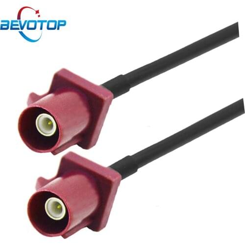 RAL4004 Fakra D Plug Male to Male Adapter Cable Car Satellite Radio GSM Antenna Extension Cable RG174 RF Coaxial Pigtail
