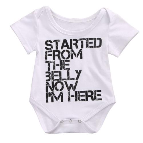 Infant Baby Boy Girl Lettter Printed Jumpsuit Clothes Outfits Casual Bodysuit Playsuit