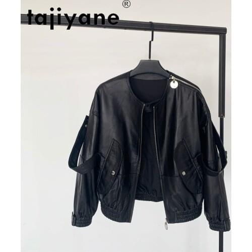 Tajiyane 2021 Real Leather Clothes for Women Ladies Genuine Sheepskin Jacket Womens 100% Leather Coats Korean Femme Veste TN2064