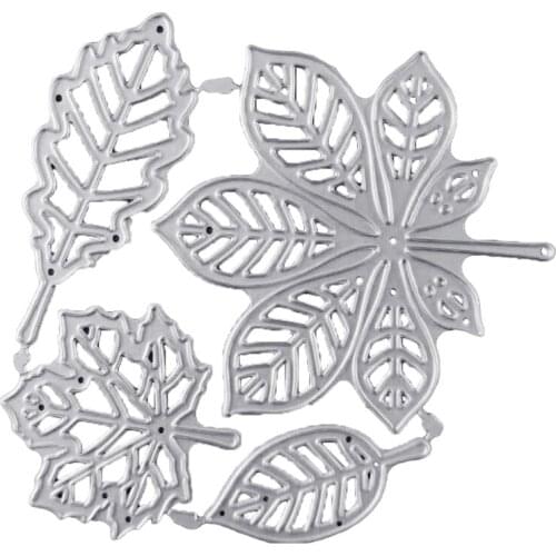 Leaves Metal Cutting Dies Stencil DIY Scrapbooking Album Paper Card Template Mold Embossing Craft Decoration