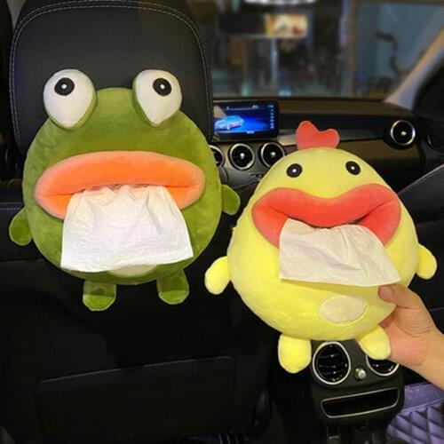 Cute Cartoon Car Tissue Box Lovely Cool Car Paper Box Car Armrest Seat Back Hanging Napkin Holder Auto Interior Accessories